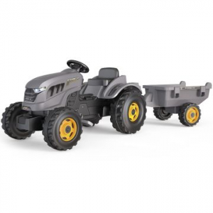 Smoby: Stronger XXL pedálos traktor utánfutóval - szűrke-fekete (7600710202)