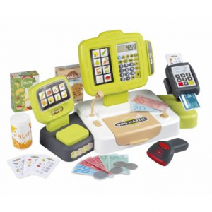 Smoby: Elektronikus pénztárgép szett, 30 db-os - zöld (7600350114)
