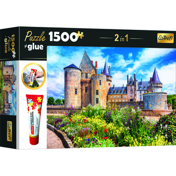 Trefl: Loire menti kastély puzzle ragasztóval - 1500 darabos (26183)