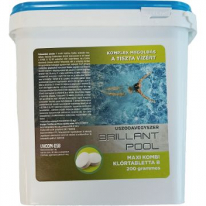 Brillant Pool: Maxi-kombi klór 200g-os tabletta - 5 kg (UVCOM-050)