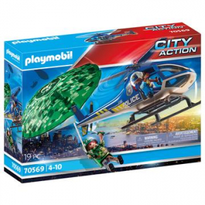 Playmobil: Rendőrségi helikopter - Ejtőernyős-üldözés, (70569)