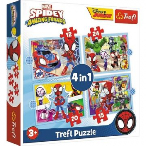 Trefl: Pókember csapata 3 az 1-ben puzzle (34611)