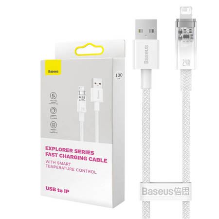 Baseus USB-A -> Lightning kábel 2.4A 2m fehér (CATS010102)