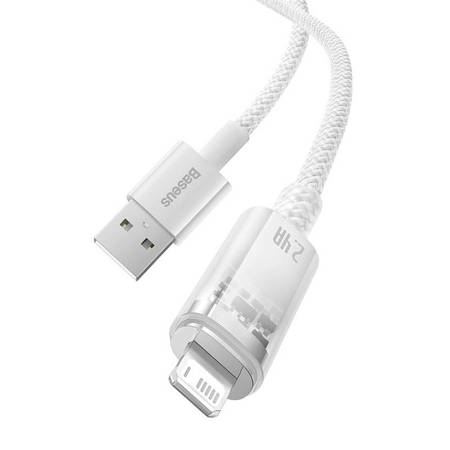 Baseus USB-A -> Lightning kábel 2.4A 2m fehér (CATS010102)