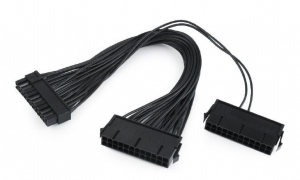 Gembird 24-pin tápkábel hosszabbító 0.3m fekete (CC-PSU24-01)
