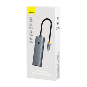 Baseus UltraJoy Hub 5in1 USB-C- 4xUSB-A 1xHDMI szürke (B00052809813-00)