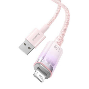 Baseus USB-C - Lightning kábel 2.4A 2m rózsaszín (CATS010104)
