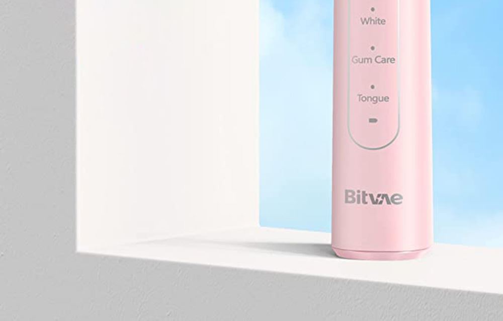 Bitvae R2 elektromos fogkefe szett pótfejekkel + utazótokkal rózsaszín (R2 Pink+heads+case)