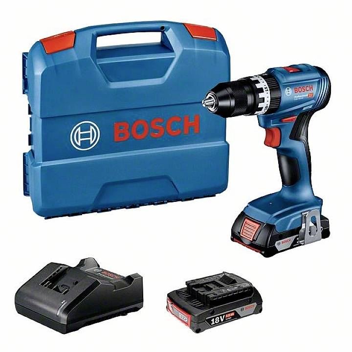 Bosch Professional GSB 18V-45 akkus ütvecsavarozó 2db 2.0Ah akkumulátor (06019K3302)