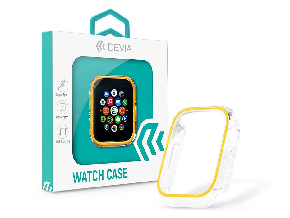 Devia Luminous Series Shockproof Apple Watch 40mm szilikon védőtok aranyszínű (ST365324)