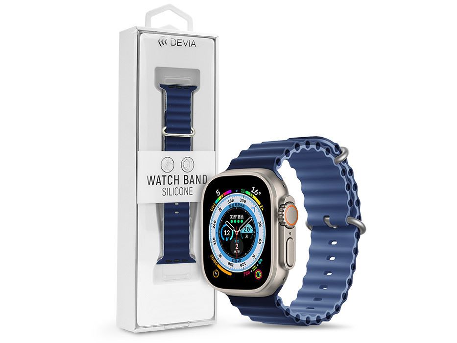 Devia Deluxe Series Sport6 Silicone Two-tone Apple Watch 38/40/41mm szilikon sport szíj kék (ST381638)