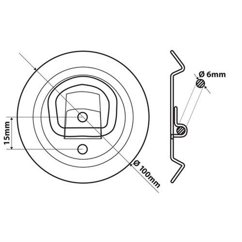 Lampa G-1 csomagtéri rögzítő D-gyűrű pár (0197700)