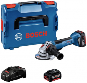 Bosch Professional GWS 18V-10 P akkus sarokcsiszoló 2db 5.0Ah akkuval (06019J4101)