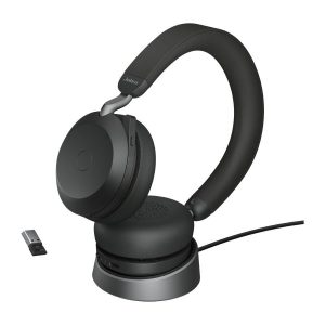 Jabra Evolve2 75 UC vezeték nélküli sztereó headset + töltő fekete (27599-989-989)