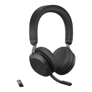 Jabra Evolve2 75 MS vezeték nélküli sztereó headset + töltő fekete (27599-999-989)