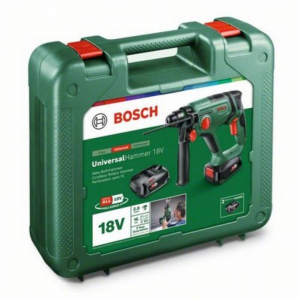 Bosch UniversalHammer 18V akkus f&uacute;r&oacute;kalap&aacute;cs 2db 2.5Ah akkumul&aacute;tor, hordt&aacute;ska (06039D6003)