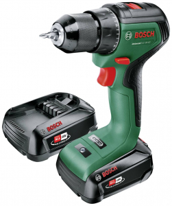 Bosch UniversalDrill 18V-60 akkus fúrócsavarozó, 2db 2.0Ah-s akkumulátorral (06039D7002)