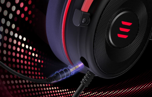 EKSA E900 gaming headset fekete-piros