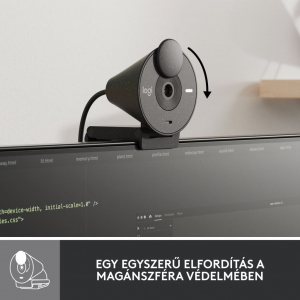 Logitech Brio 300 Full HD webkamera szürke (960-001436)