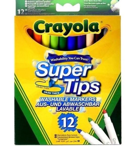 Crayola: Vékony hegyű lemosható filctoll (7509)