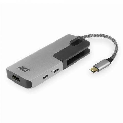 ACT USB-C - HDMI 4K HUB és kártyaolvasó (AC7021)