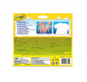 Crayola: Lemosható, tompahegyű filctoll készlet - 12 db-os (58-8340)