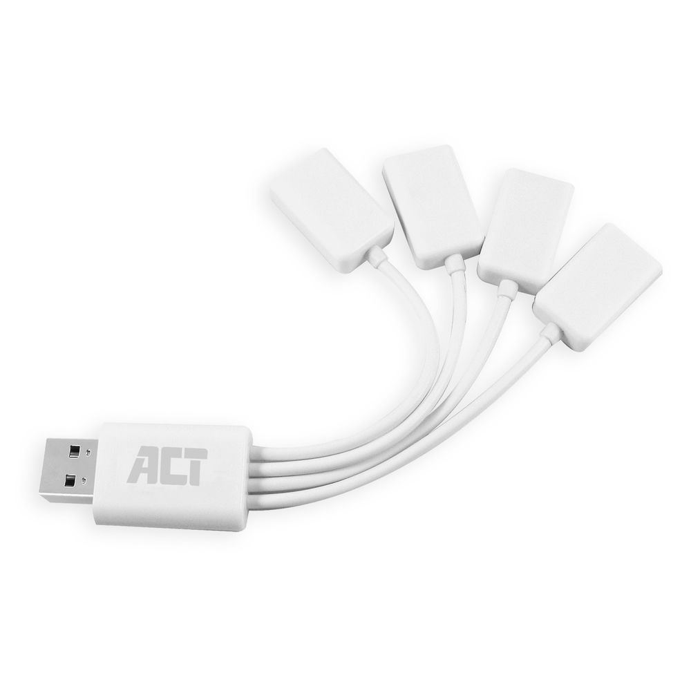 ACT USB Hub 2.0 4 portos fehér (AC6210)