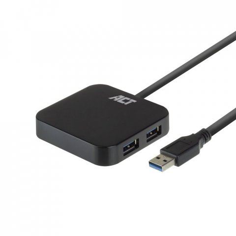 ACT USB Hub 3.2 4 portos fekete (AC6305)