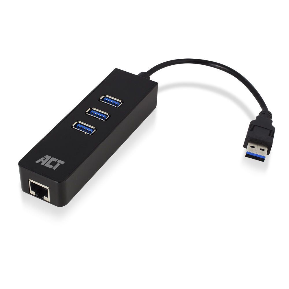 ACT USB Hub 3.2 3 portos fekete (AC6310 )