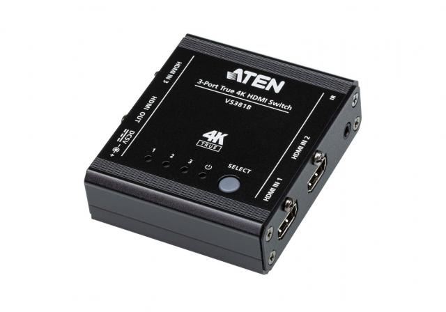 Aten 3 portos True 4K HDMI Switch (VS381B)