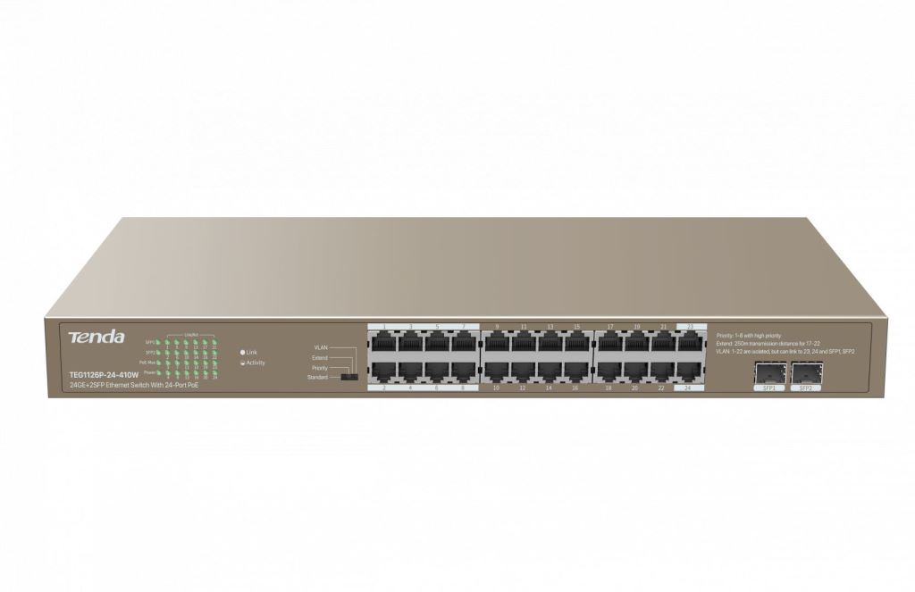 Tenda 24 portos Ethernet Switch (TEG1126P-24-410W)