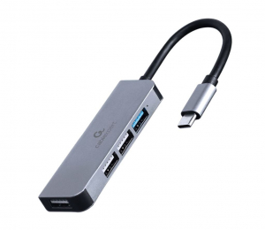 Gembird USB-C 2.0 HUB 4 portos ez&uuml;st (UHB-CM-U3P1U2P3-01)