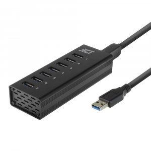 ACT USB Hub 3.2 7 portos fekete (AC6315)
