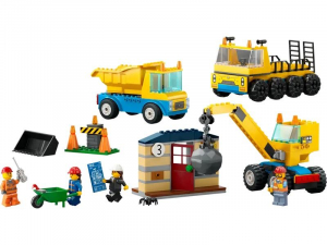 Lego City Építőipari teherautók és bontógolyós daru (60391)