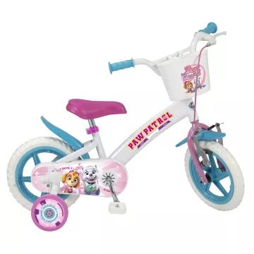 Toimsa: Mancs őrjárat gyermekkerékpár 12-es méret fehér-rózsaszín (1181)