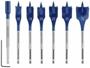 Bosch 2608900334 7 részes fa maró fúró készlet