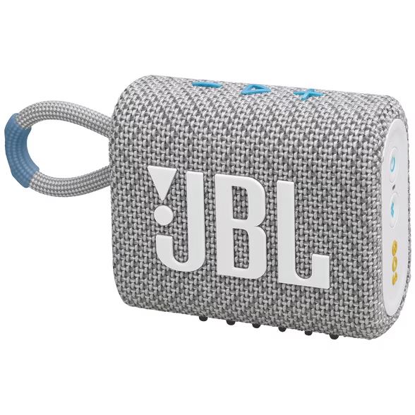 JBL Go 3 Eco vízálló hordozható Bluetooth hangszóró fehér (JBLGO3ECOWHT)