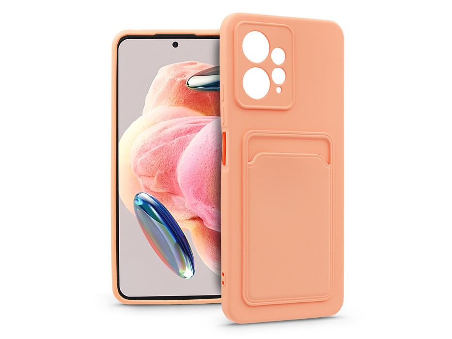 Haffner Card Case Xiaomi Redmi Note 12 4G szilikon tok kártyatartóval pink (PT-6727)