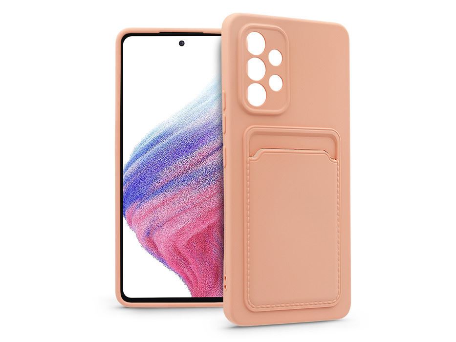 Haffner Card Case Samsung A536U Galaxy A53 5G szilikon tok kártyatartóval pink (PT-6749)