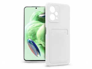 Haffner Card Case Xiaomi Redmi Note 12 5G/Poco X5 5G szilikon tok kártyatartóval fehér (PT-6725)