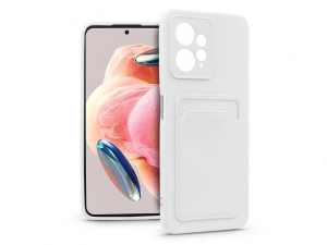 Haffner Card Case Xiaomi Redmi Note 12 4G szilikon tok kártyatartóval fehér (PT-6728)
