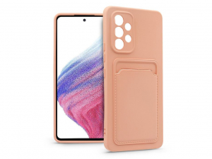 Haffner Card Case Samsung A536U Galaxy A53 5G szilikon tok kártyatartóval pink (PT-6749)