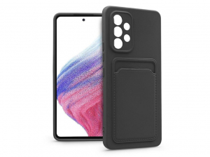 Haffner Card Case Samsung A536U Galaxy A53 5G szilikon tok kártyatartóval fekete (PT-6753)