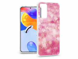 Haffner Gold Glam Xiaomi Redmi Note 11 Pro/Redmi Note 11 Pro 5G szilikon tok pink (TF-0219)