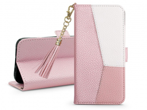 Haffner Smart Charms Apple iPhone 14 Pro fliptok rouge - pink-fehér (TF-0226)