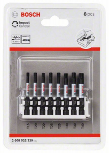 Bosch 2608522329 kerek hatlap bit  készlet, 8 részes