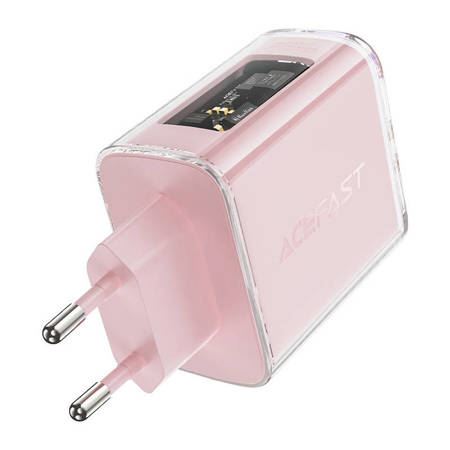 ACEFAST A45 hálózati töltő 2x USB-C 1xUSB-A 65W rózsaszín (A45 Cherry blossom)