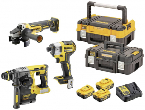 DeWalt DCK305P3T-QW akkus gépkészlet (DCF887 + DCH273 + DCG405) 3db akkuval, töltővel
