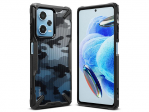 Ringke Fusion X Xiaomi Redmi Note 12 Pro 5G/Poco X5 Pro 5G ütésálló tok fekete terepmintás (FN0525)