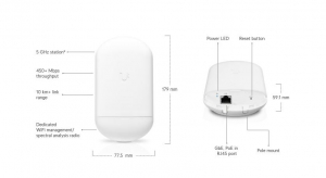 Ubiquiti airMAX NanoStation 5AC Loco 5GHz 1x1000Mbps access point kültéri (Loco5AC / NS-5ACL)